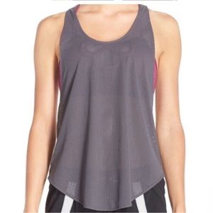 Free People | FP Movement Mesh Easy Tank Racerback Grey Purple size XS